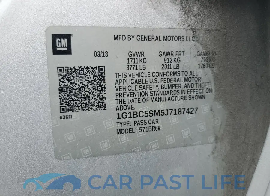 1G1BC5SM5J7187427# 13