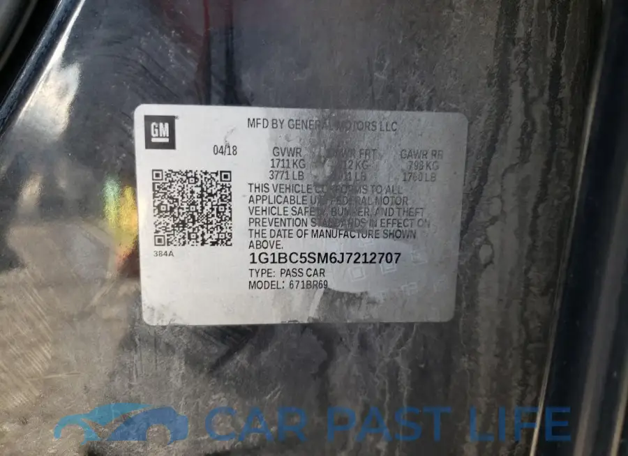1G1BC5SM6J7212707# 12