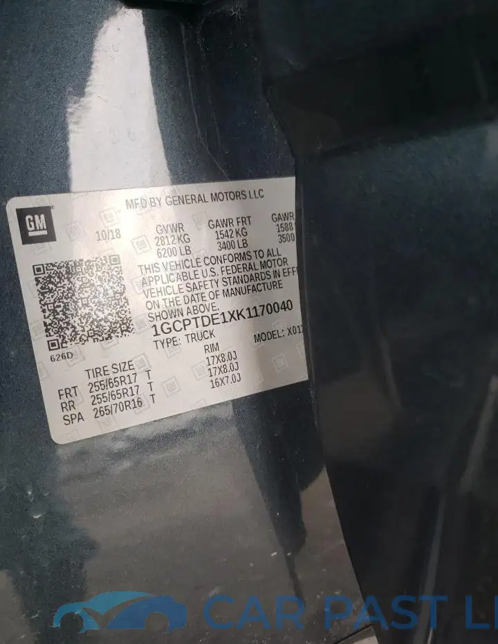 1GCPTDE1XK1170040# 13