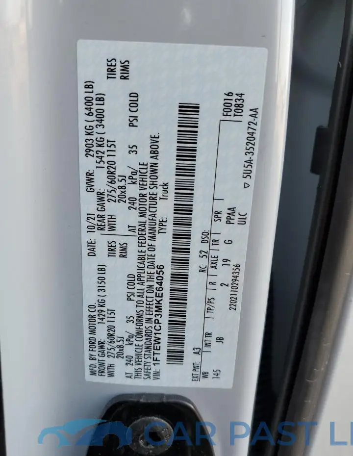 1FTEW1CP3MKE64056# 13