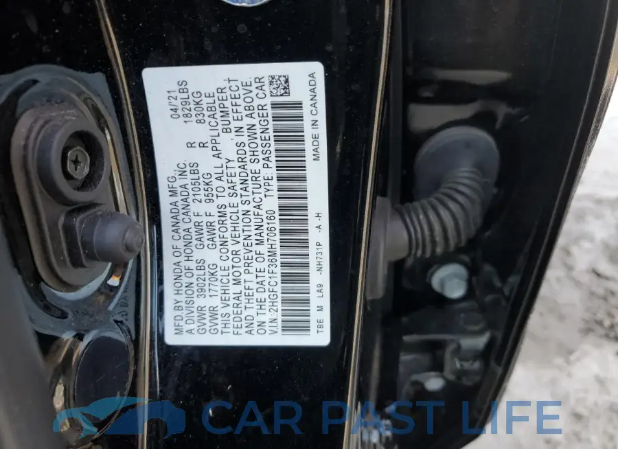 2HGFC1F36MH706160# 12