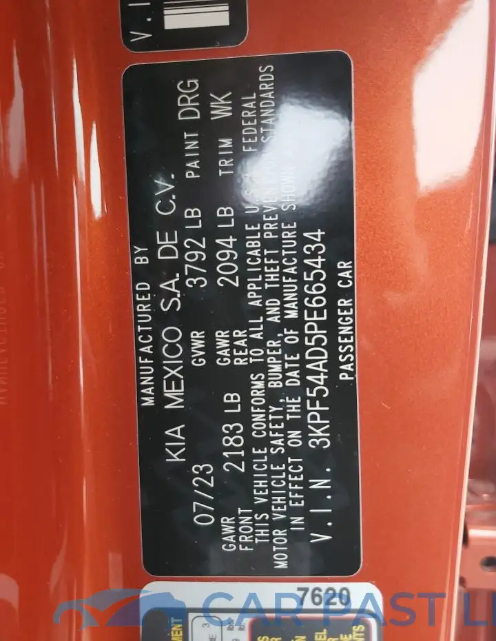 3KPF54AD5PE665434# 12
