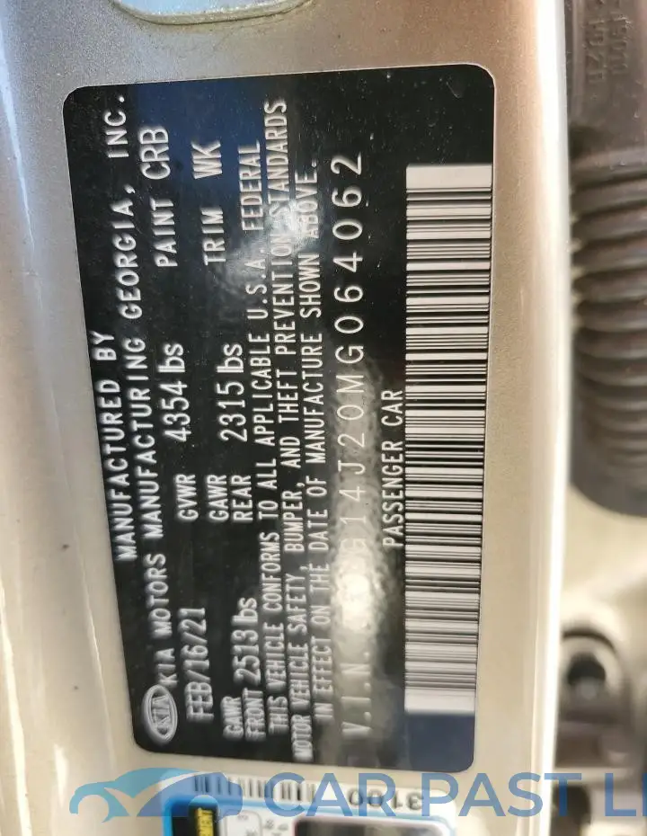 5XXG14J20MG064062# 12