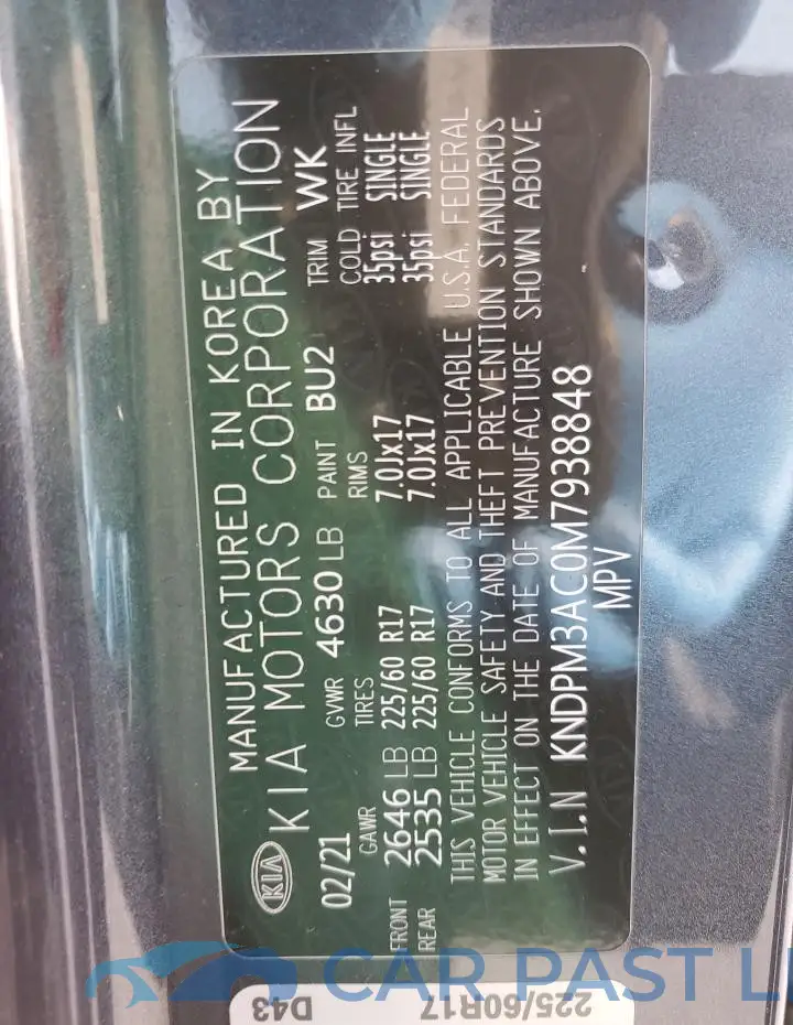 KNDPM3AC0M7938848# 14