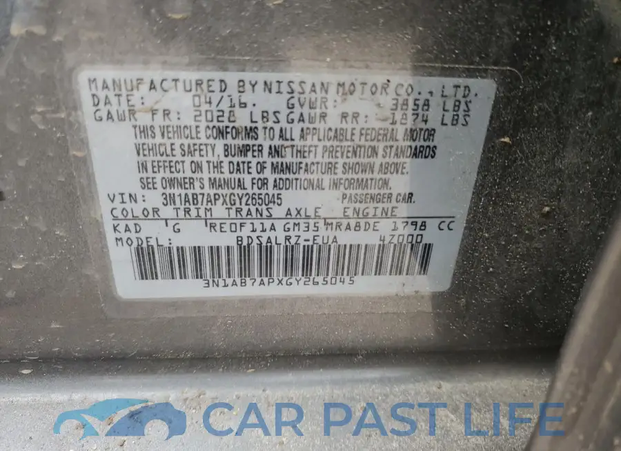 3N1AB7APXGY265045# 12