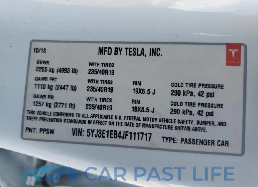 5YJ3E1EB4JF111717# 12