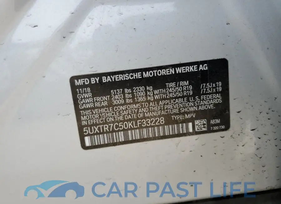 5UXTR7C50KLF33228# 13