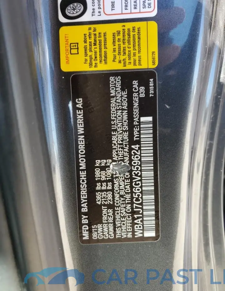 WBA1J7C56GV359624# 12