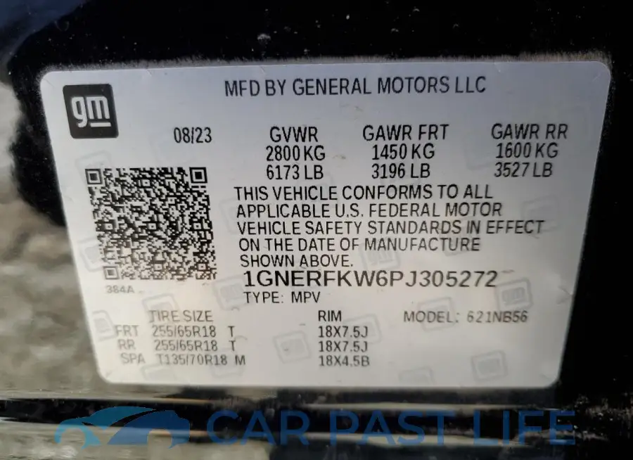 1GNERFKW6PJ305272# 13