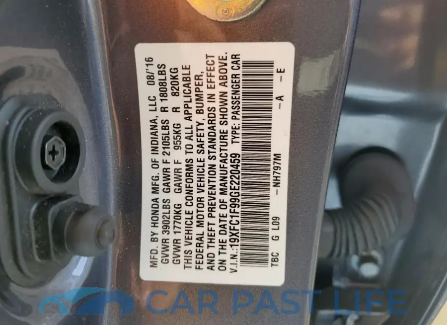 19XFC1F99GE220459# 12