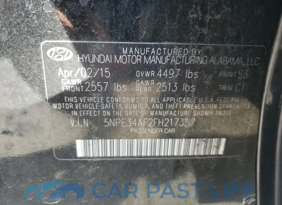 5NPE34AF2FH217357# 12
