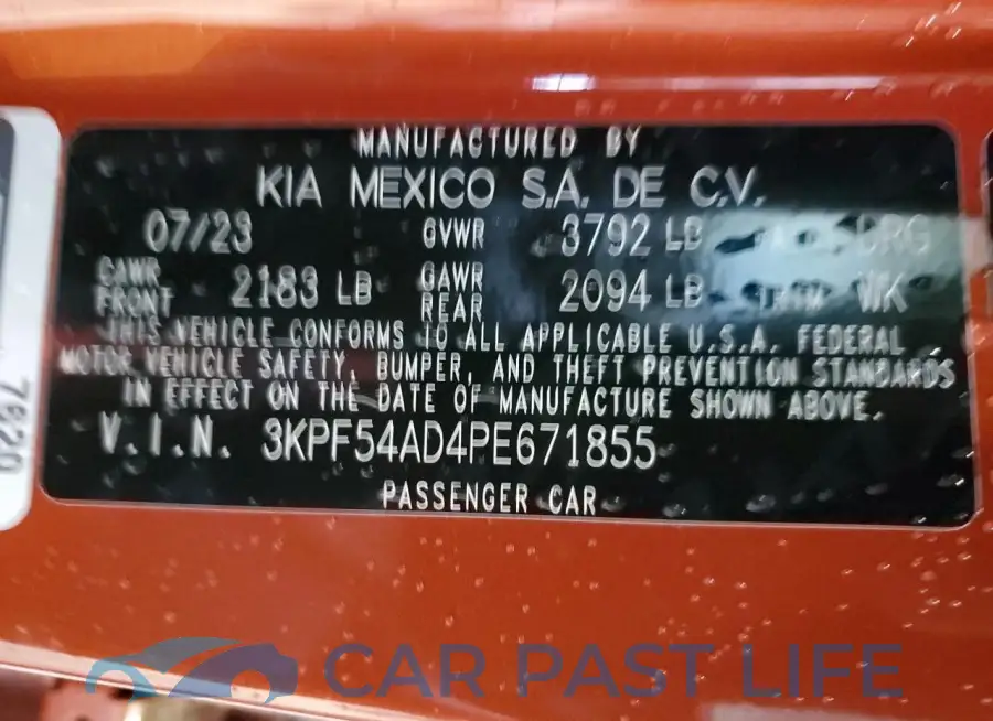 3KPF54AD4PE671855# 12