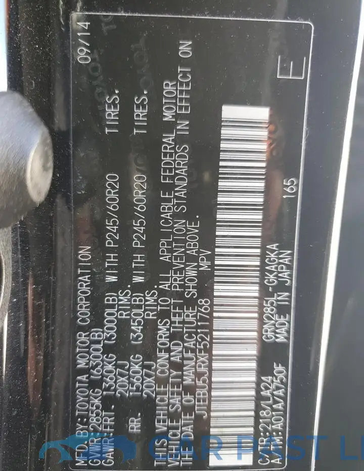 JTEBU5JRXF5211768# 14