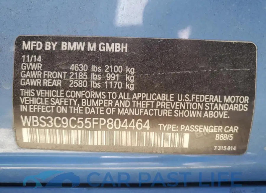 WBS3C9C55FP804464# 12