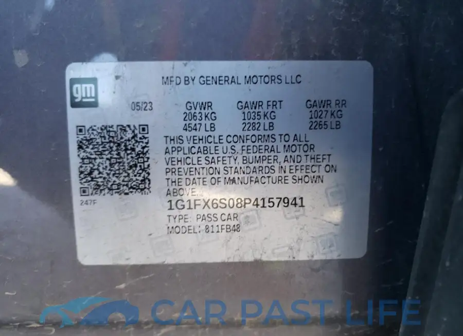 1G1FX6S08P4157941# 12