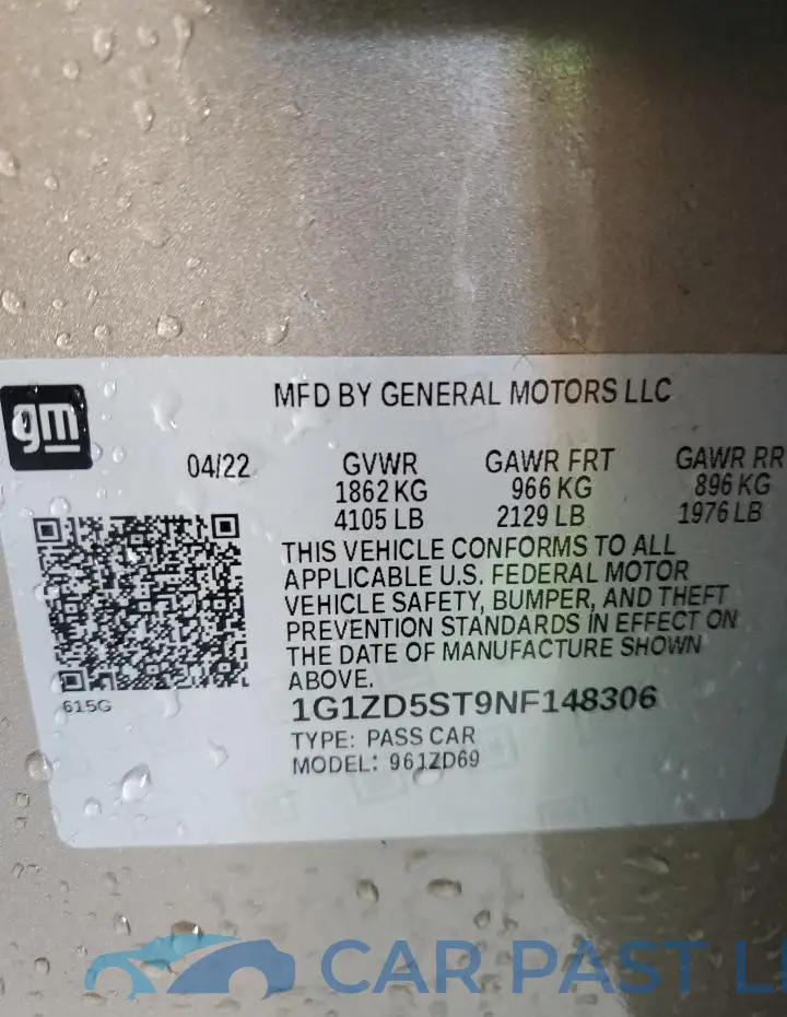 1G1ZD5ST9NF148306# 13
