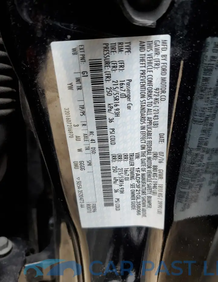 1FADP3F21GL358066# 12