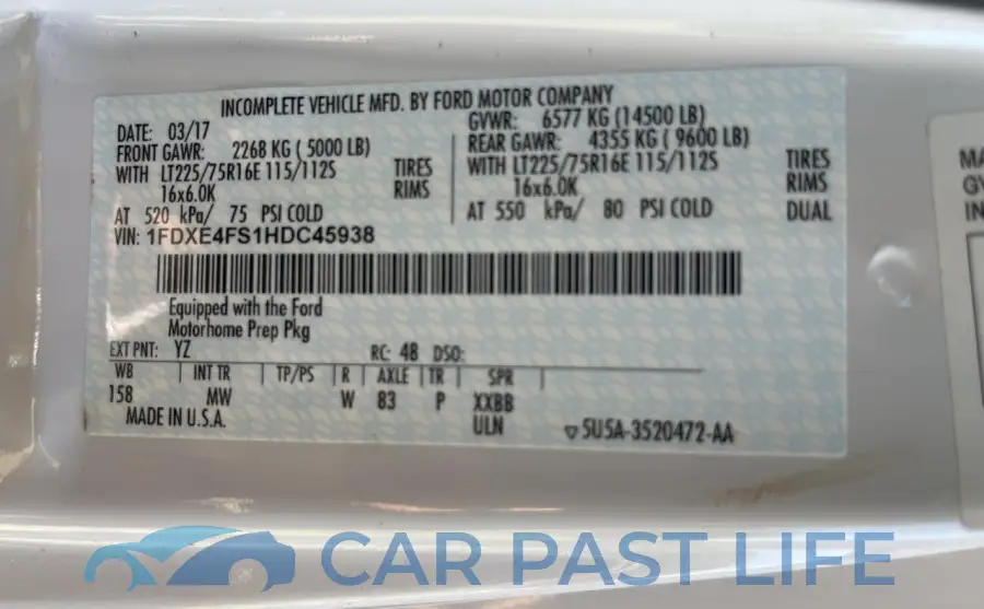 1FDXE4FS1HDC45938# 10