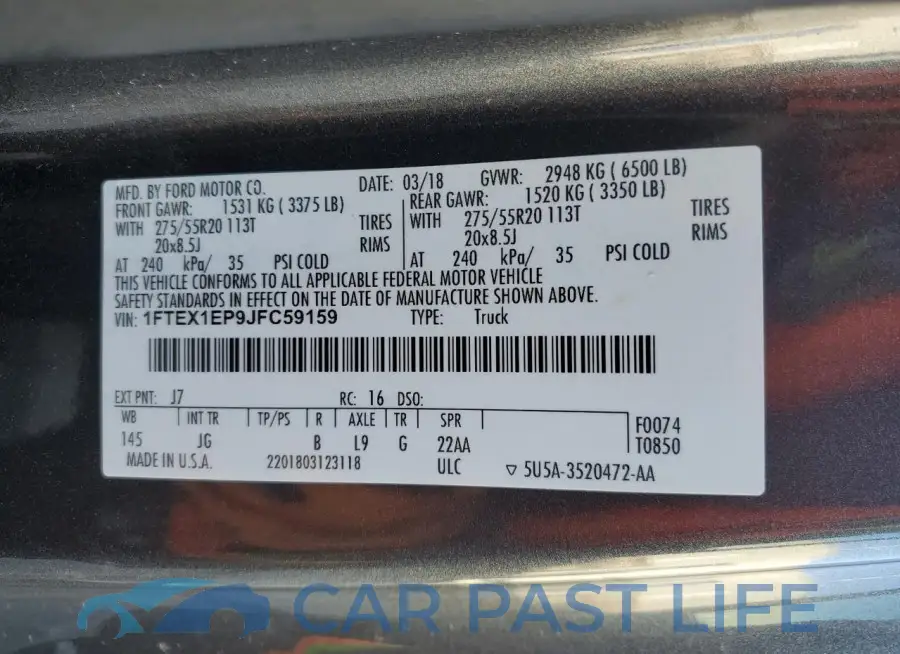 1FTEX1EP9JFC59159# 12
