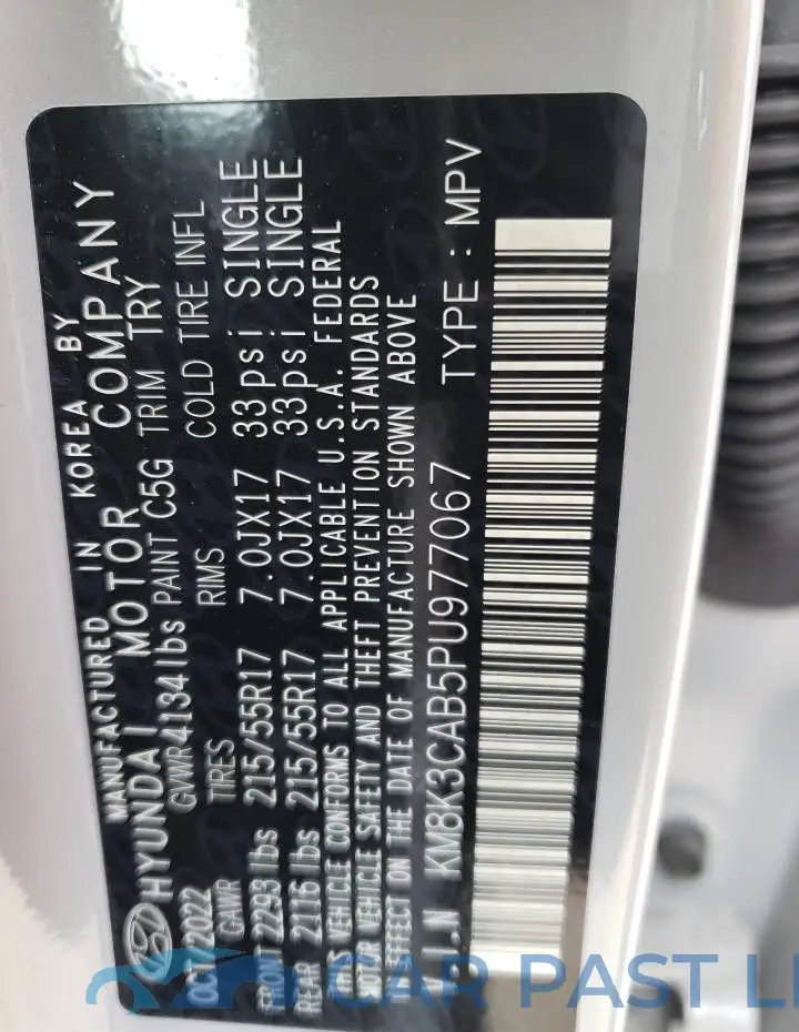 KM8K3CAB5PU977067# 14
