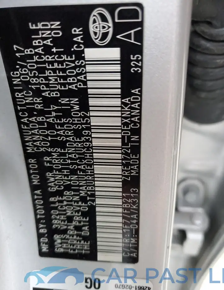 2T1BURHE0HC939152# 12