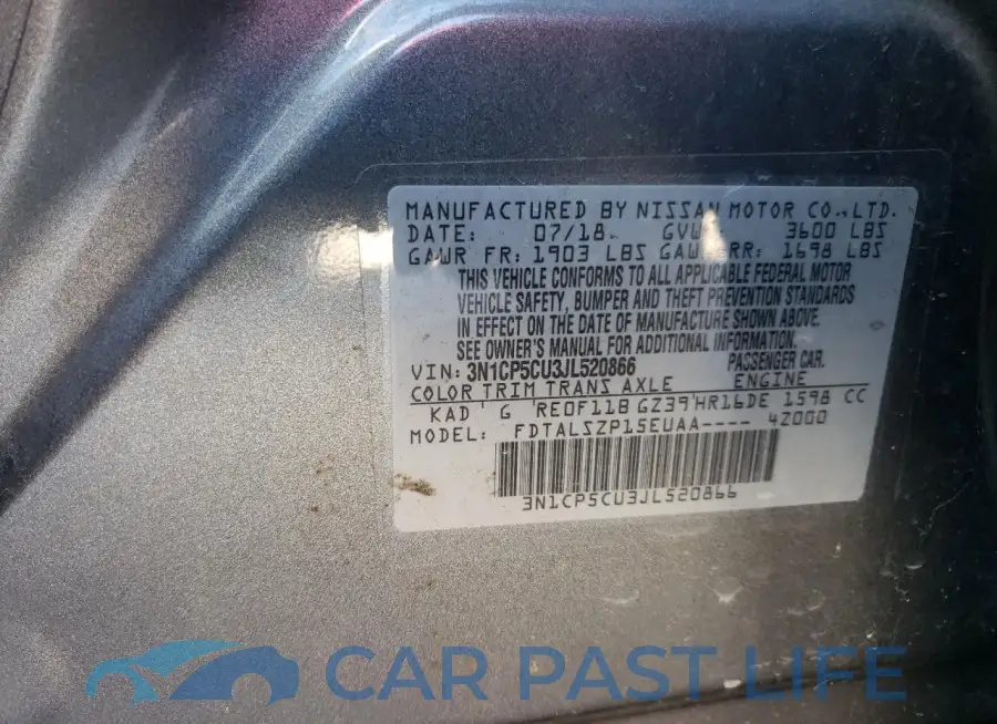 3N1CP5CU3JL520866# 12