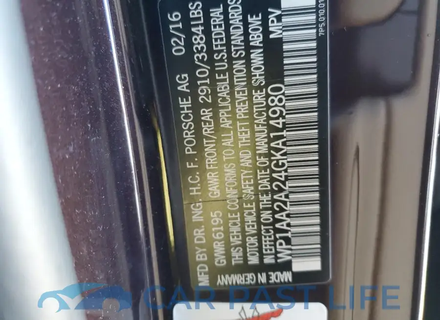 WP1AA2A24GKA14980# 13