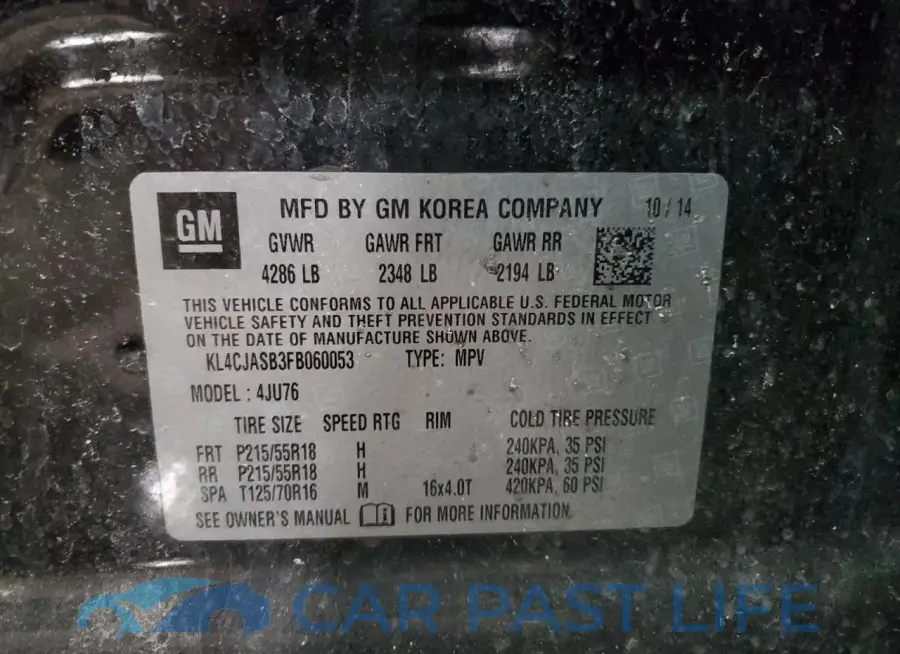 KL4CJASB3FB060053# 12