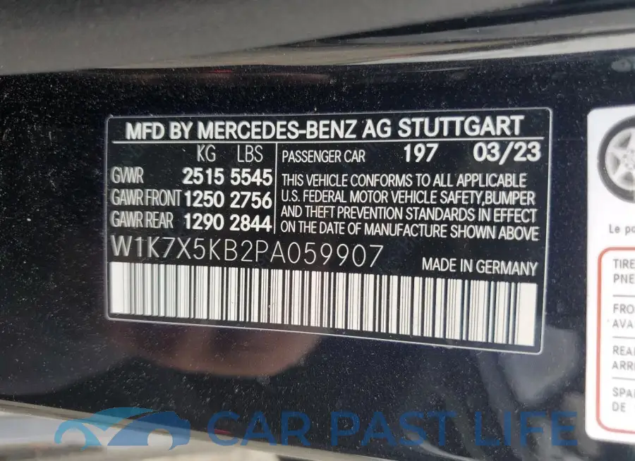 W1K7X5KB2PA059907# 12