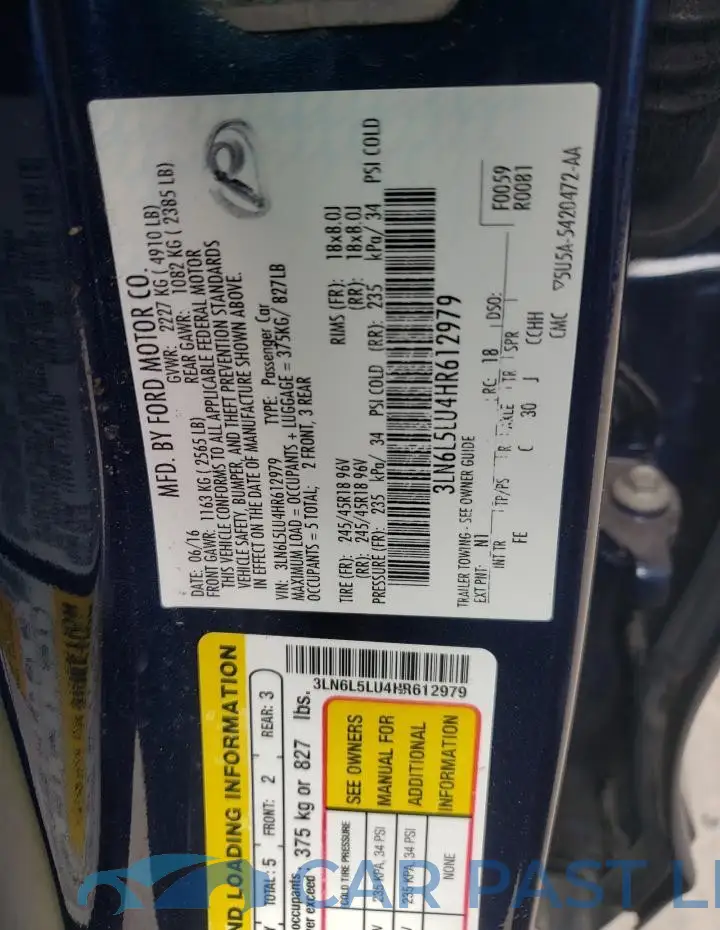 3LN6L5LU4HR612979# 12