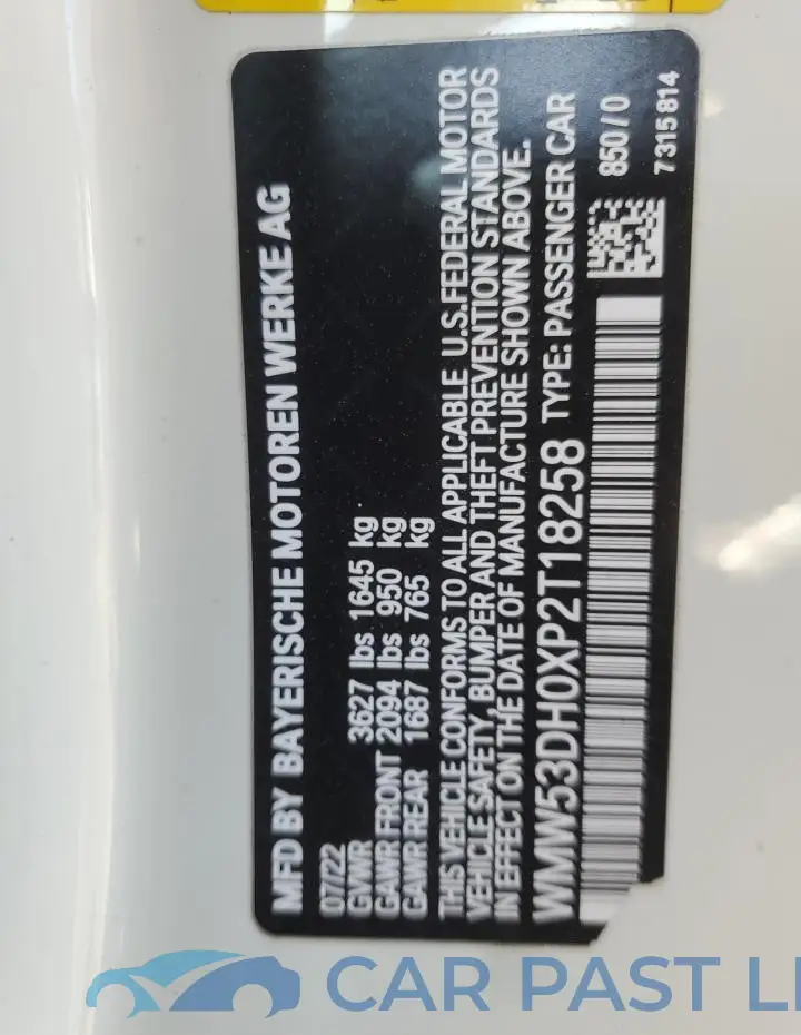 WMW53DH0XP2T18258# 13