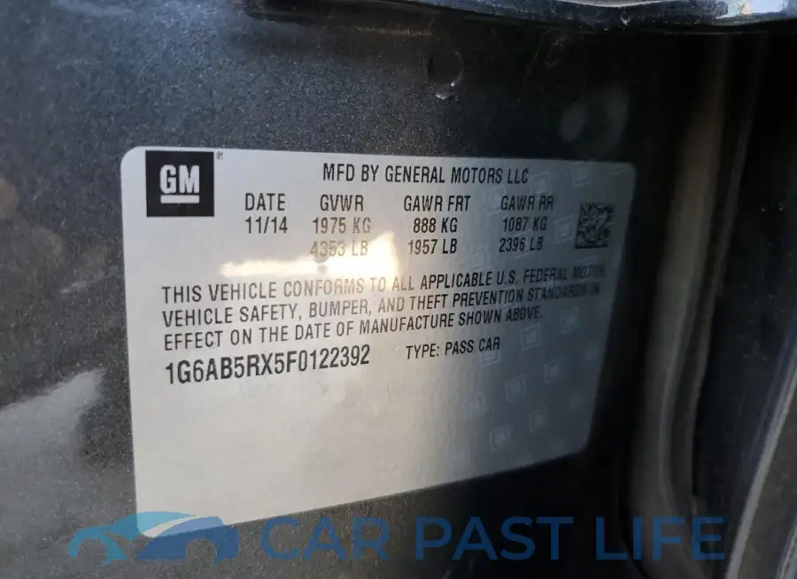1G6AB5RX5F0122392# 12