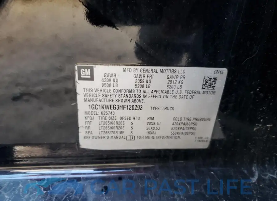 1GC1KWEG3HF120293# 12