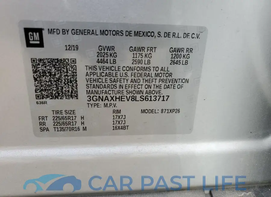 3GNAXHEV8LS613717# 14