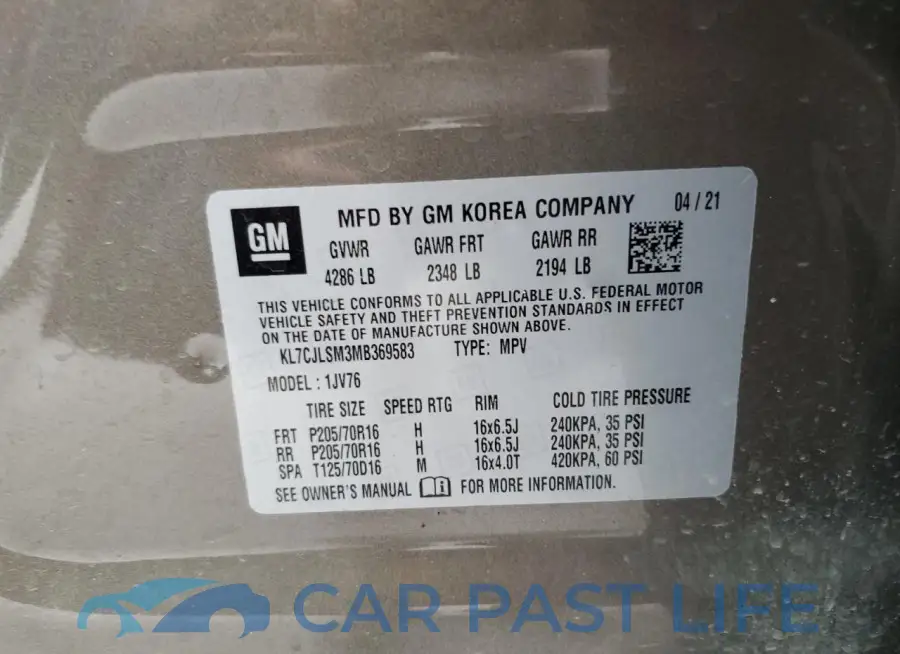 KL7CJLSM3MB369583# 13