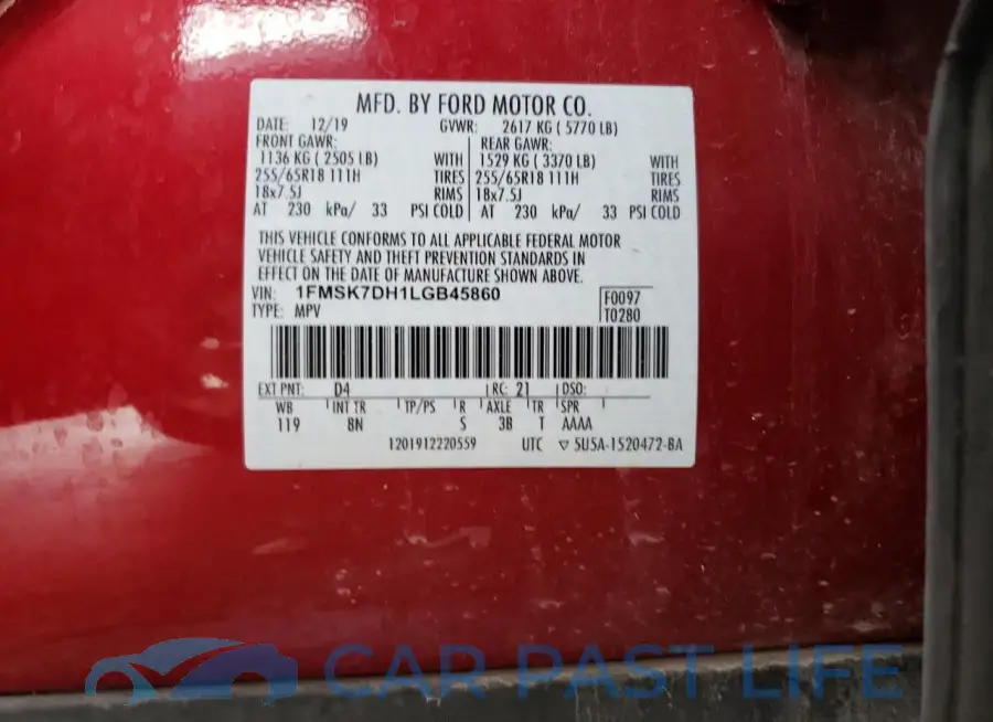 1FMSK7DH1LGB45860# 14