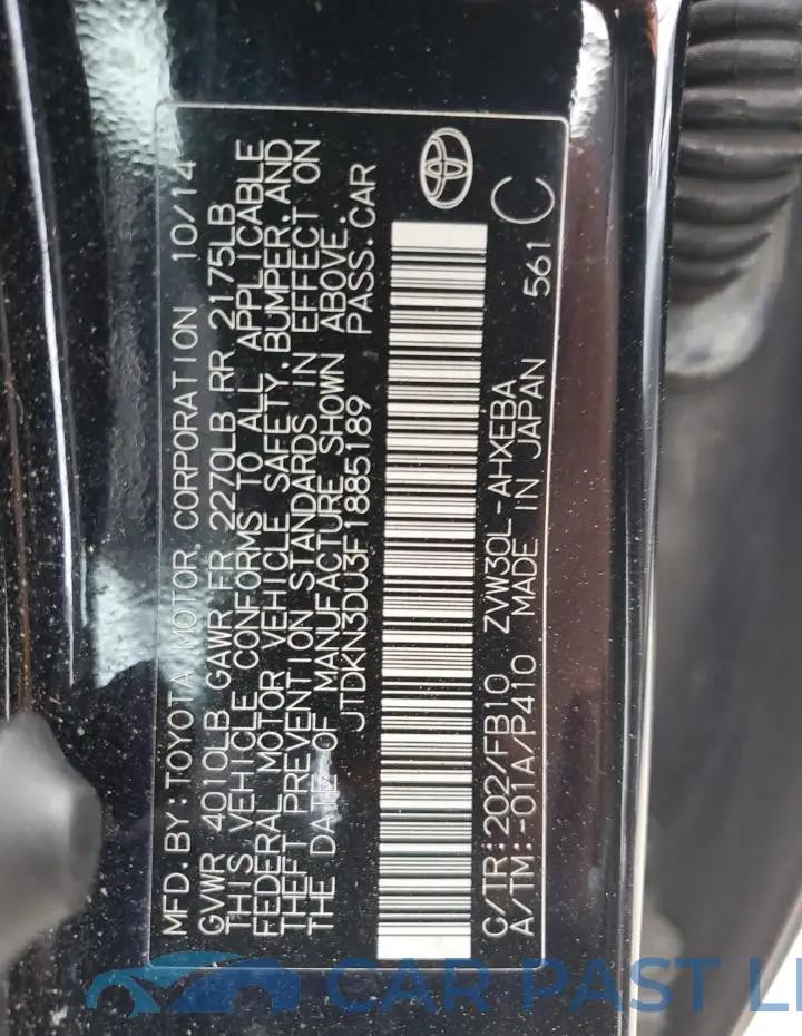 JTDKN3DU3F1885189# 13