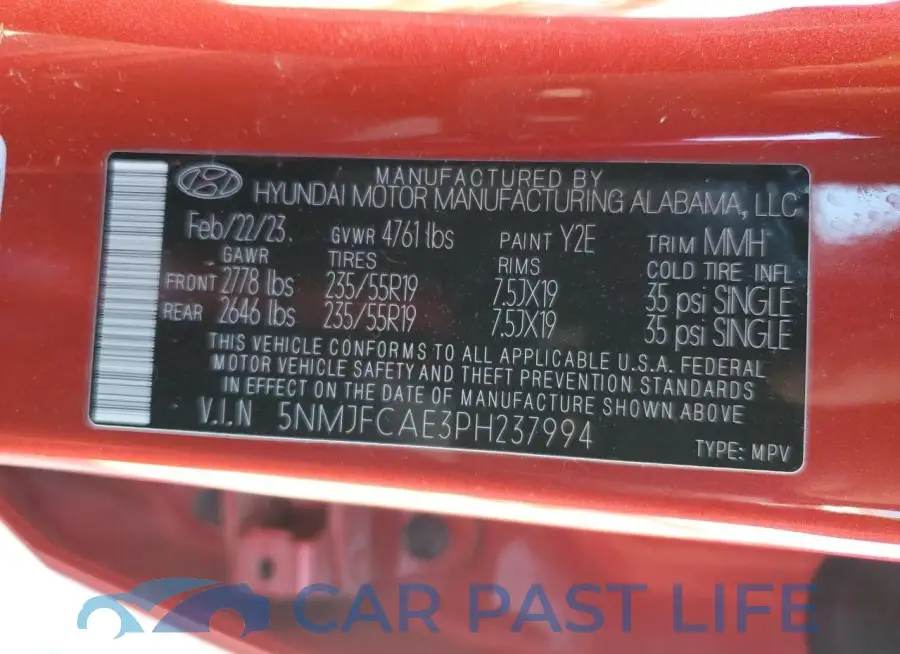 5NMJFCAE3PH237994# 13