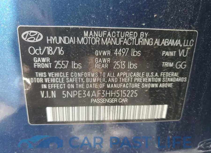 5NPE34AF3HH515225# 12