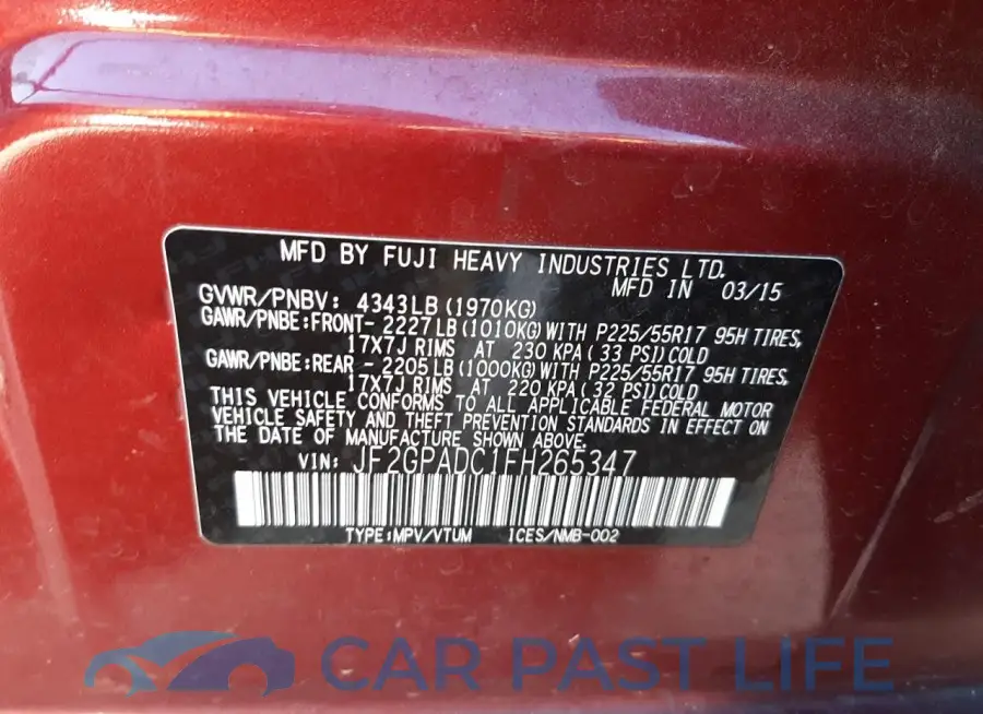 JF2GPADC1FH265347# 12