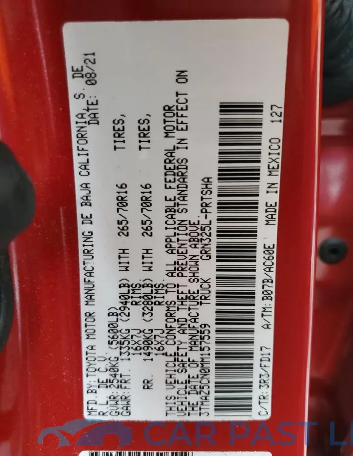3TMAZ5CN0MM157559# 12