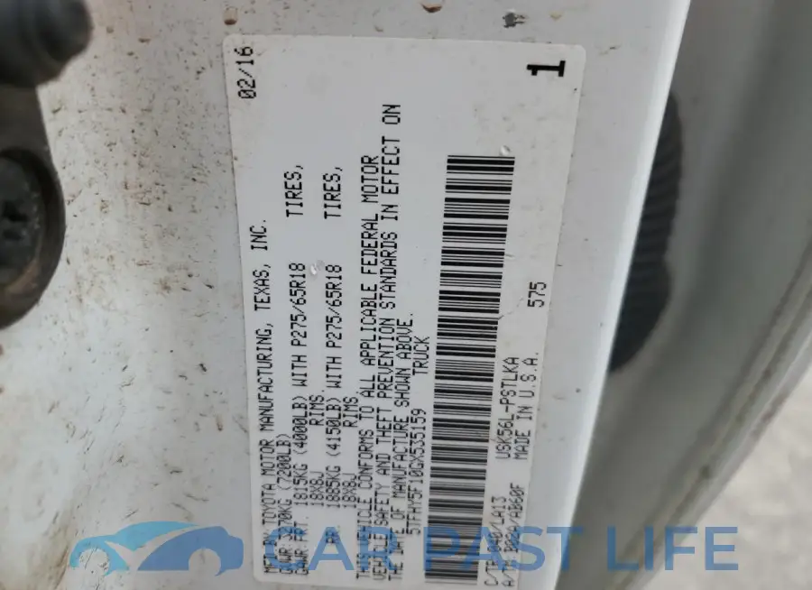 5TFHY5F10GX535159# 12