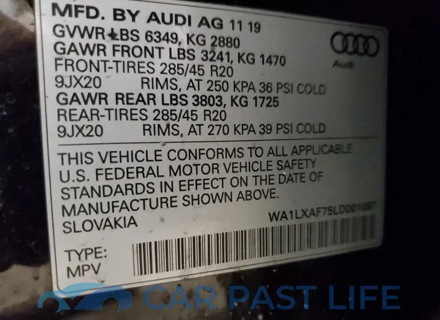 WA1LXAF75LD001087# 14