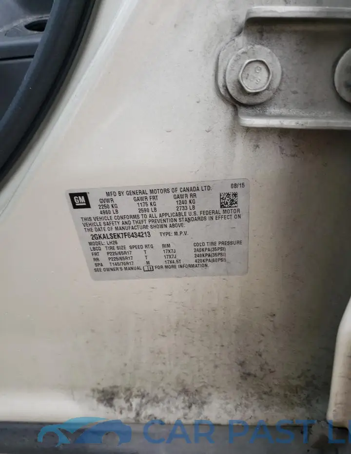 2GKALSEK7F6434213# 12