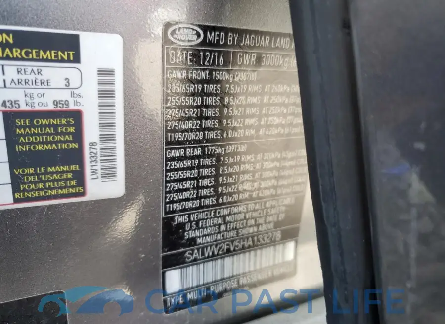 SALWV2FV5HA133278# 12