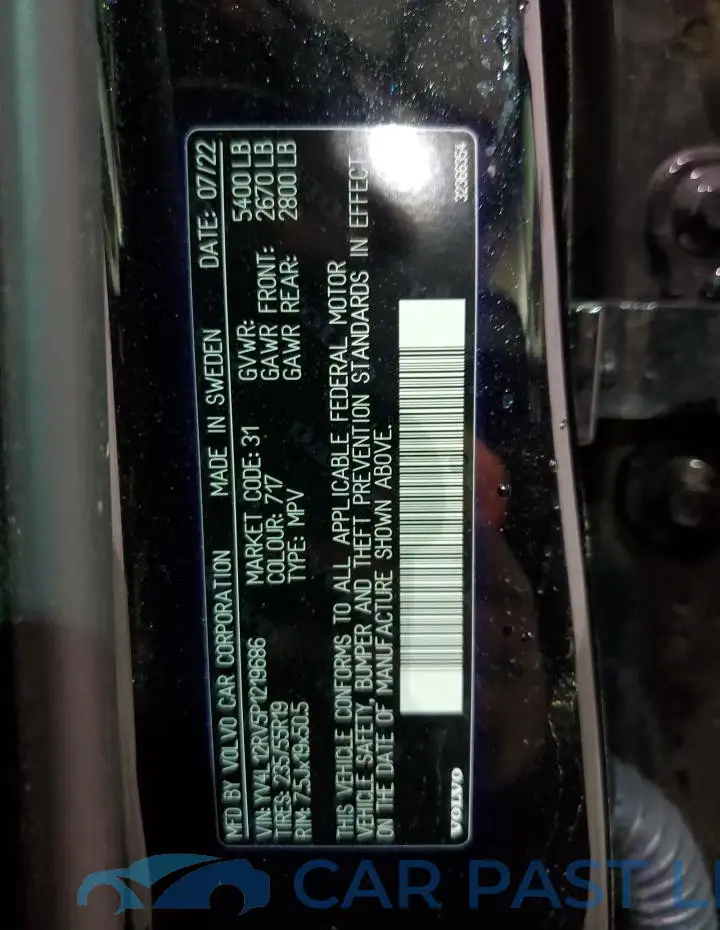 YV4L12RV5P1219686# 13
