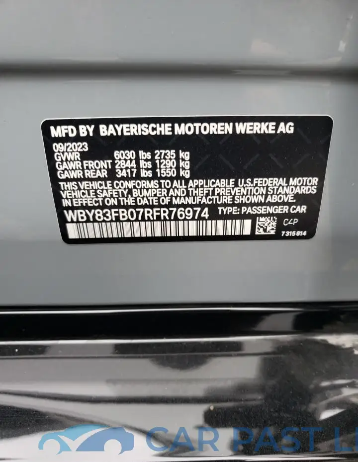 WBY83FB07RFR76974# 12