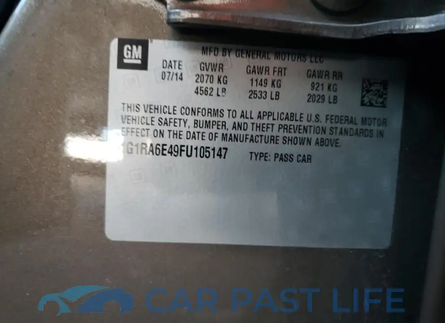1G1RA6E49FU105147# 12