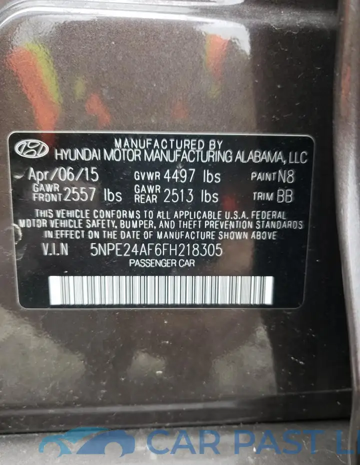 5NPE24AF6FH218305# 12