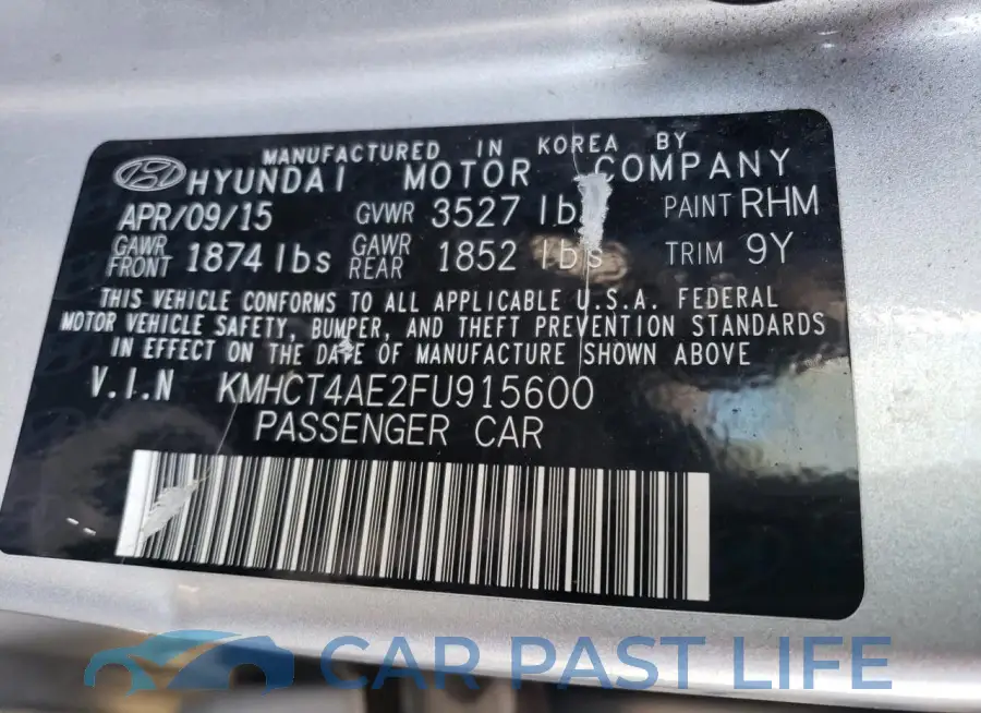 KMHCT4AE2FU915600# 12
